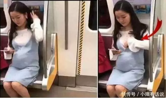 地鐵「最美孕婦」的舉動惹眾怒，網友：沒有道德底線！